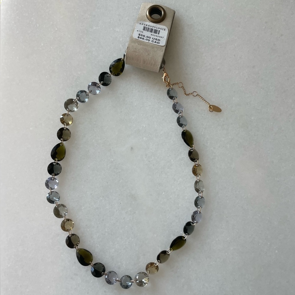 Anthropologie crystal multicolor necklace